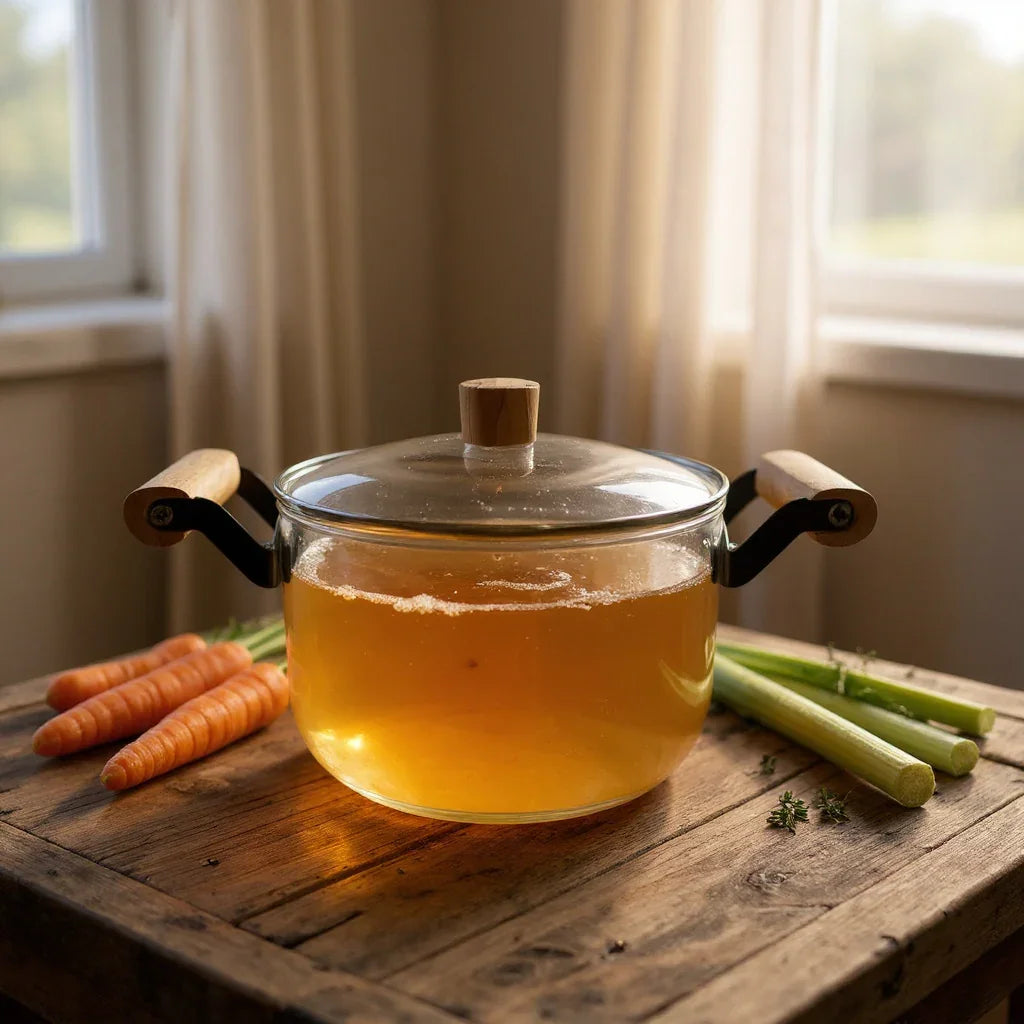 Panela de Vidro com Alças de Madeira 2,5L