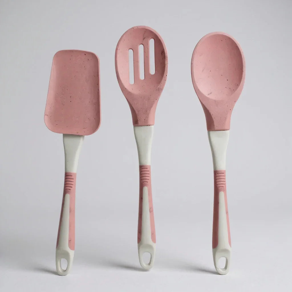 Conjunto de 3 Utensílios de Silicone para Cozinha
