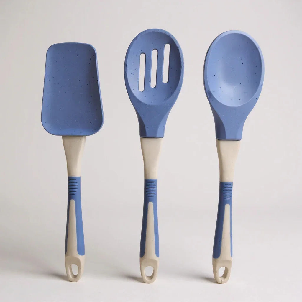Conjunto de 3 Utensílios de Silicone para Cozinha