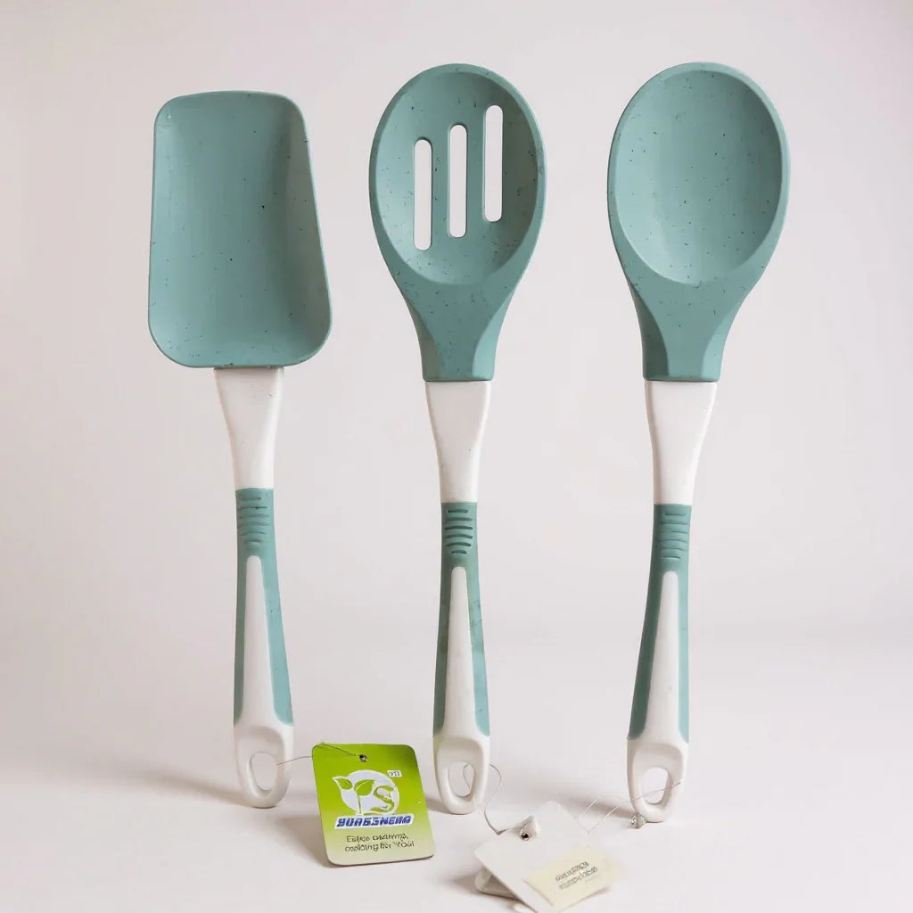 Conjunto de 3 Utensílios de Silicone para Cozinha