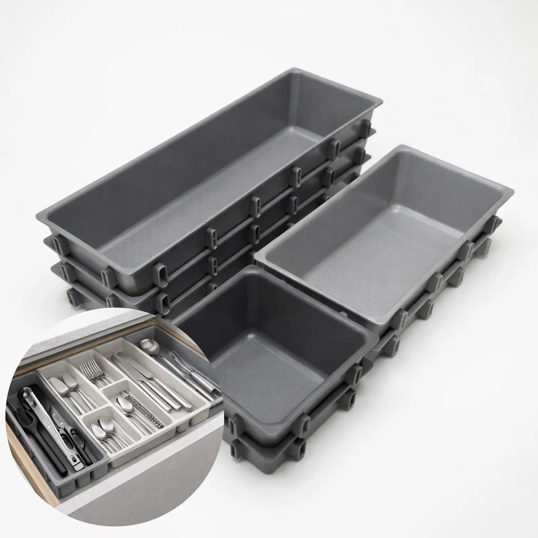 Porta Talher Para Gavetas Plástico Organizador