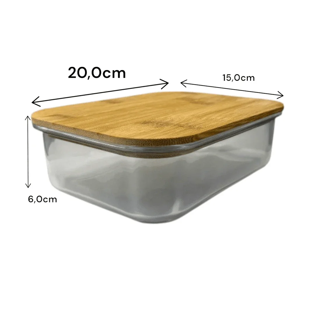 Pote Hermético com Tampa de Bambu - 1,3L alidolado