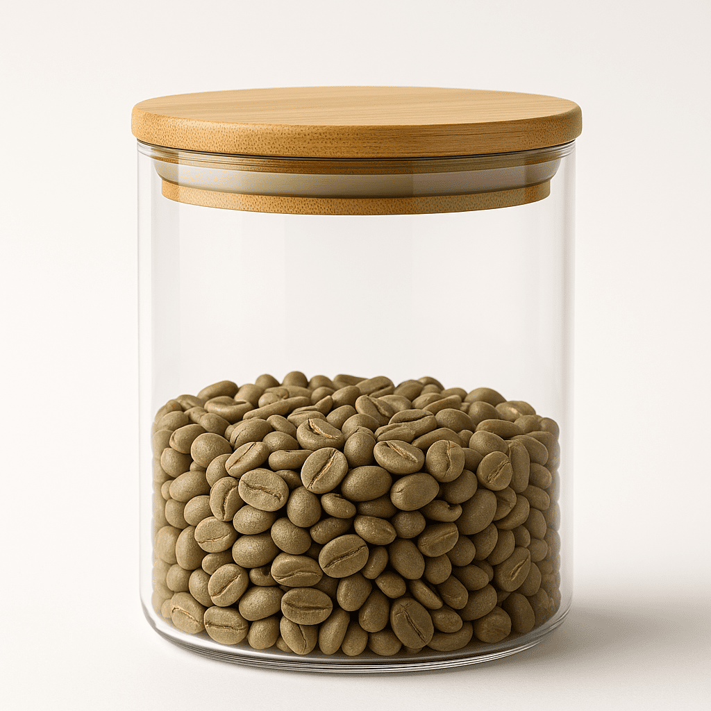 Pote de Vidro Redondo com Tampa de Bambu 750ml 10x12cm alidolado