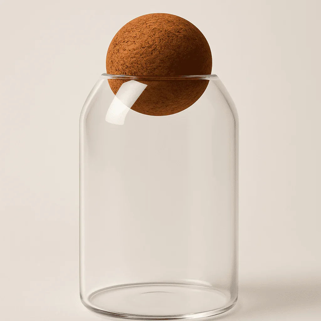 Pote de Vidro com Tampa de Cortiça – 1000ml alidolado