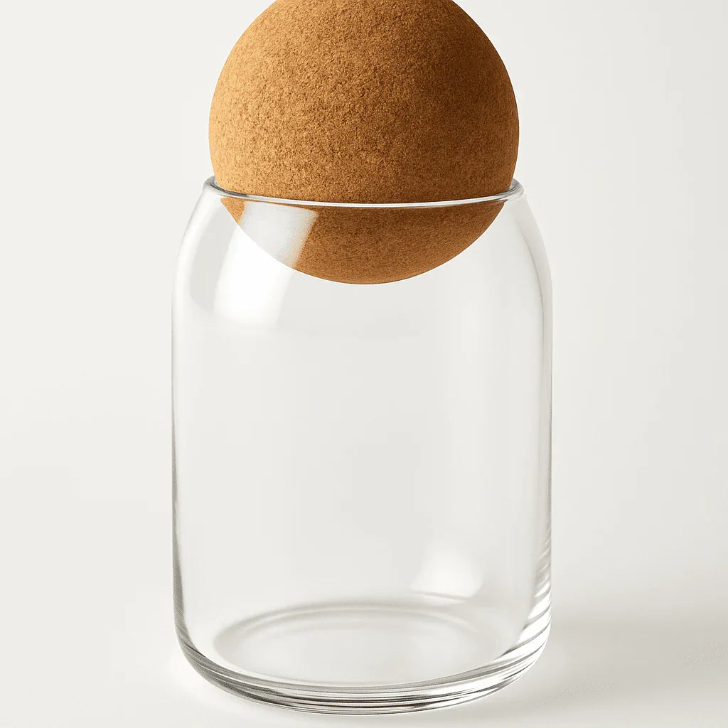 Pote de Vidro com Tampa de Cortiça – 500ml alidolado