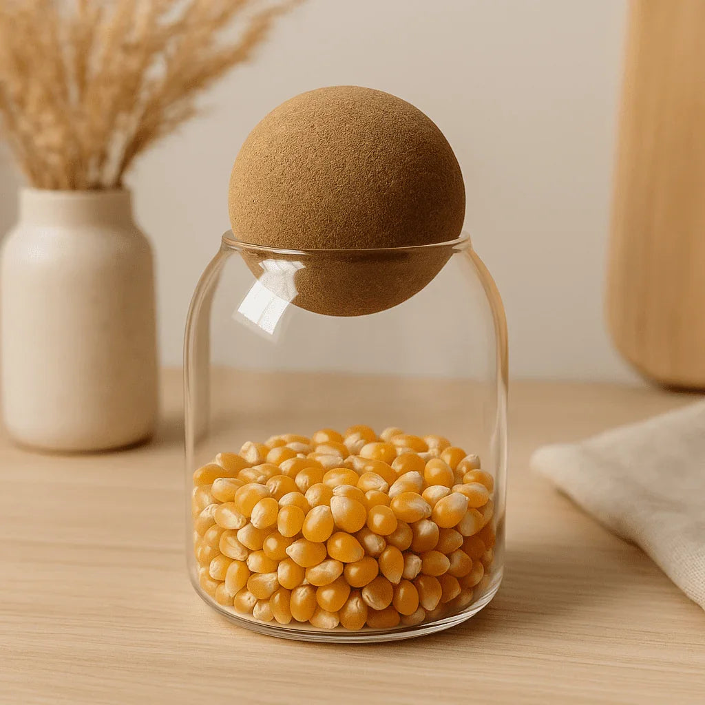Pote de Vidro com Tampa de Cortiça – 500ml alidolado