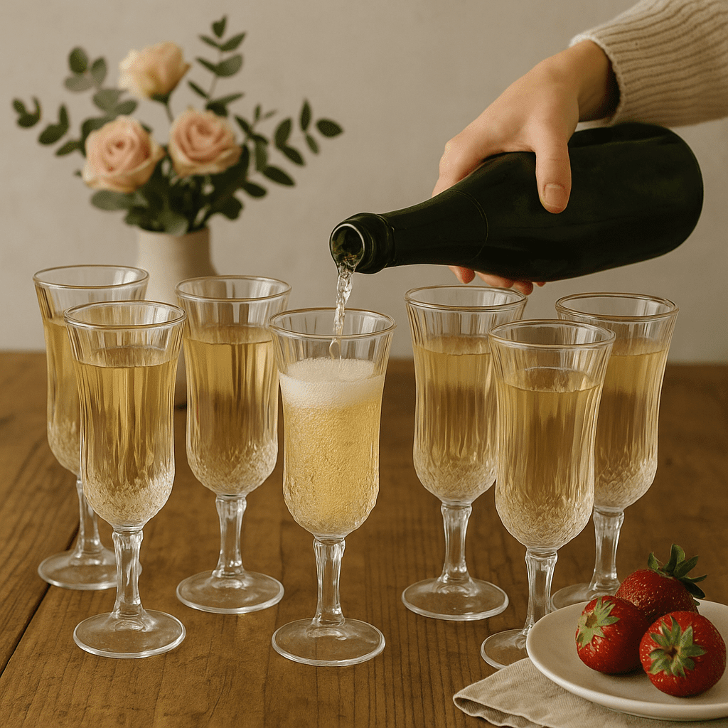 Taça de Vidro Elegante com Base Trabalhada - 6 Peças alidolado
