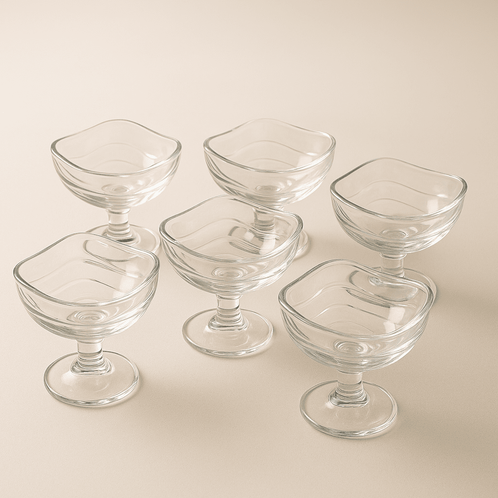 Taça de Vidro Transparente - 6 Peças alidolado
