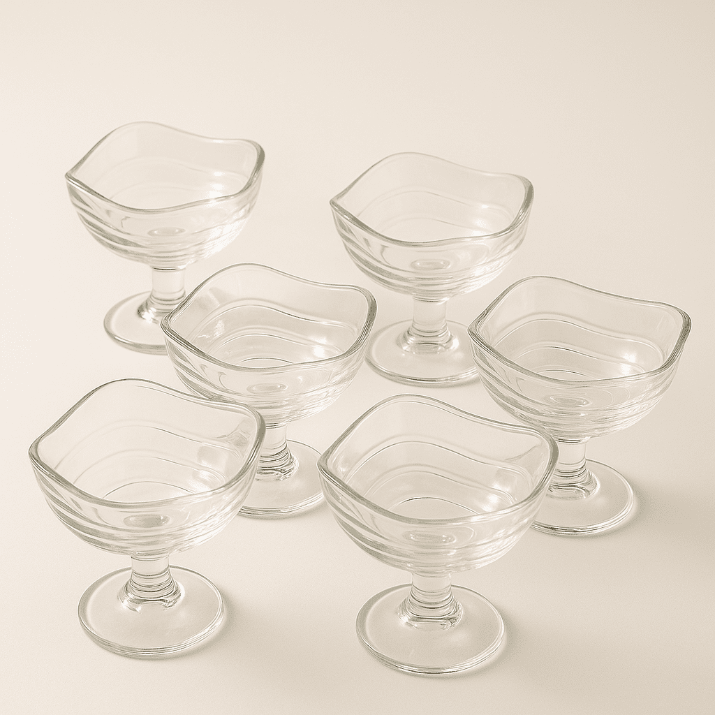 Taça de Vidro Transparente - 6 Peças alidolado