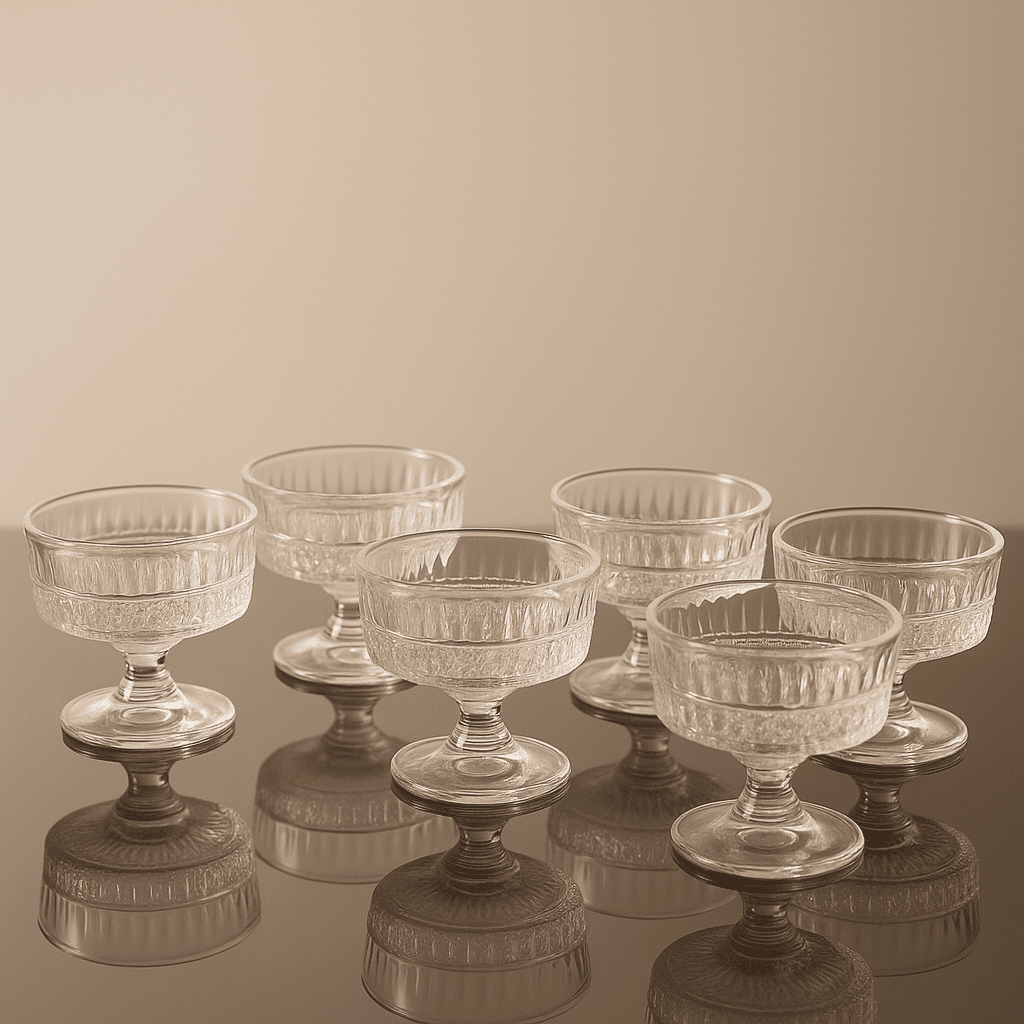 Taça de Vidro para Sobremesa Transparente - 6 Peças alidolado