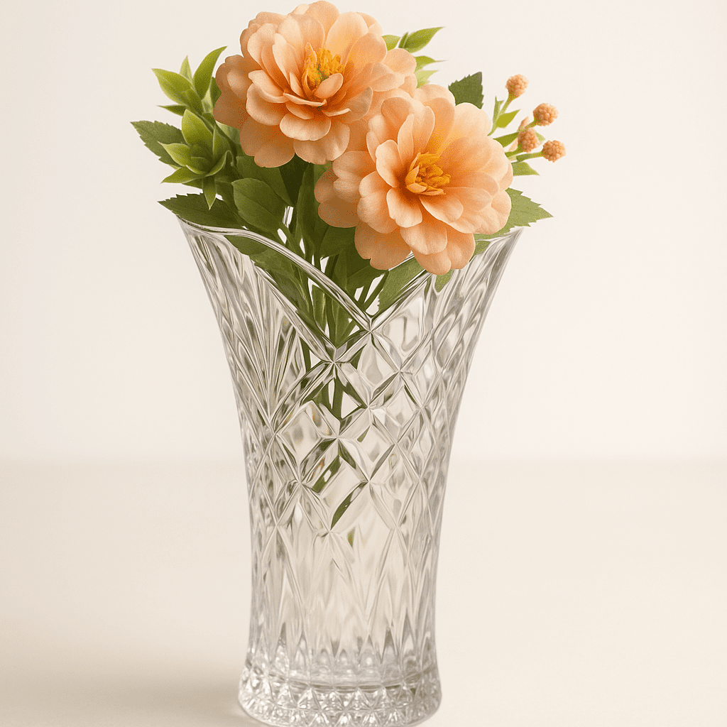 Vaso de Vidro Decorativo 16x29,5cm alidolado