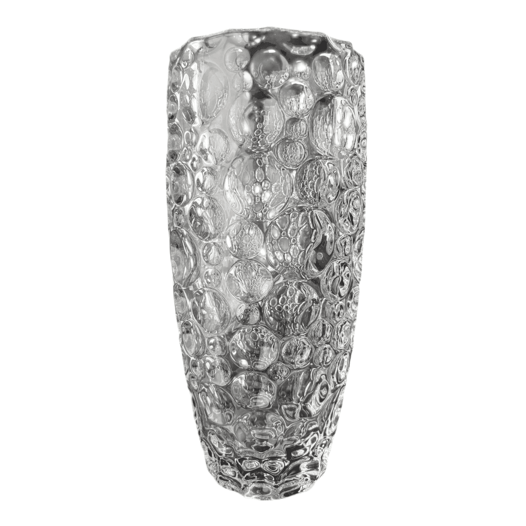 Vaso de Vidro com Textura Decorativa alidolado