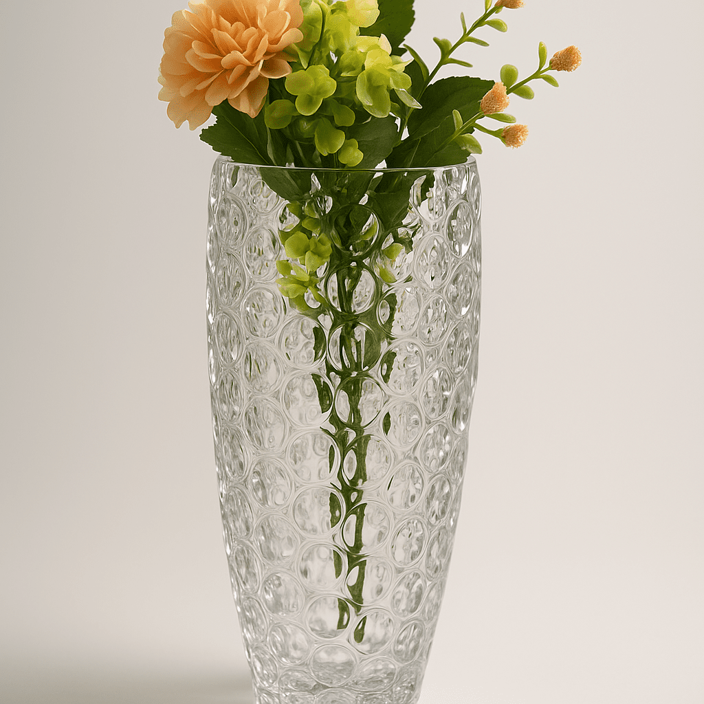 Vaso de Vidro com Textura alidolado