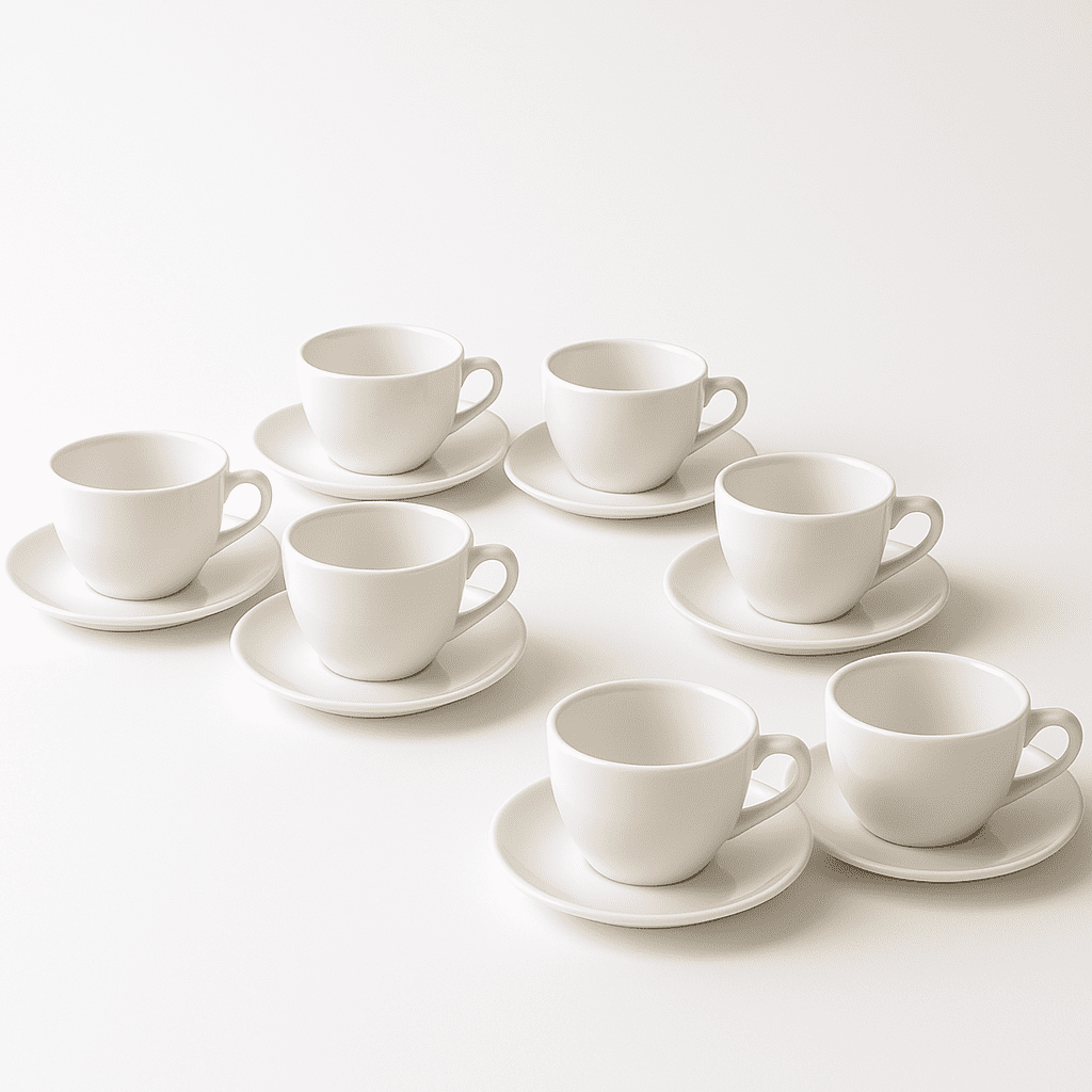 Xícaras de Café com Pires 12 Peças alidolado