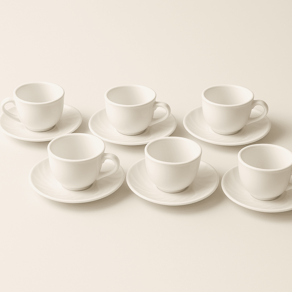 Xícaras de Chá e Café com Pires alidolado