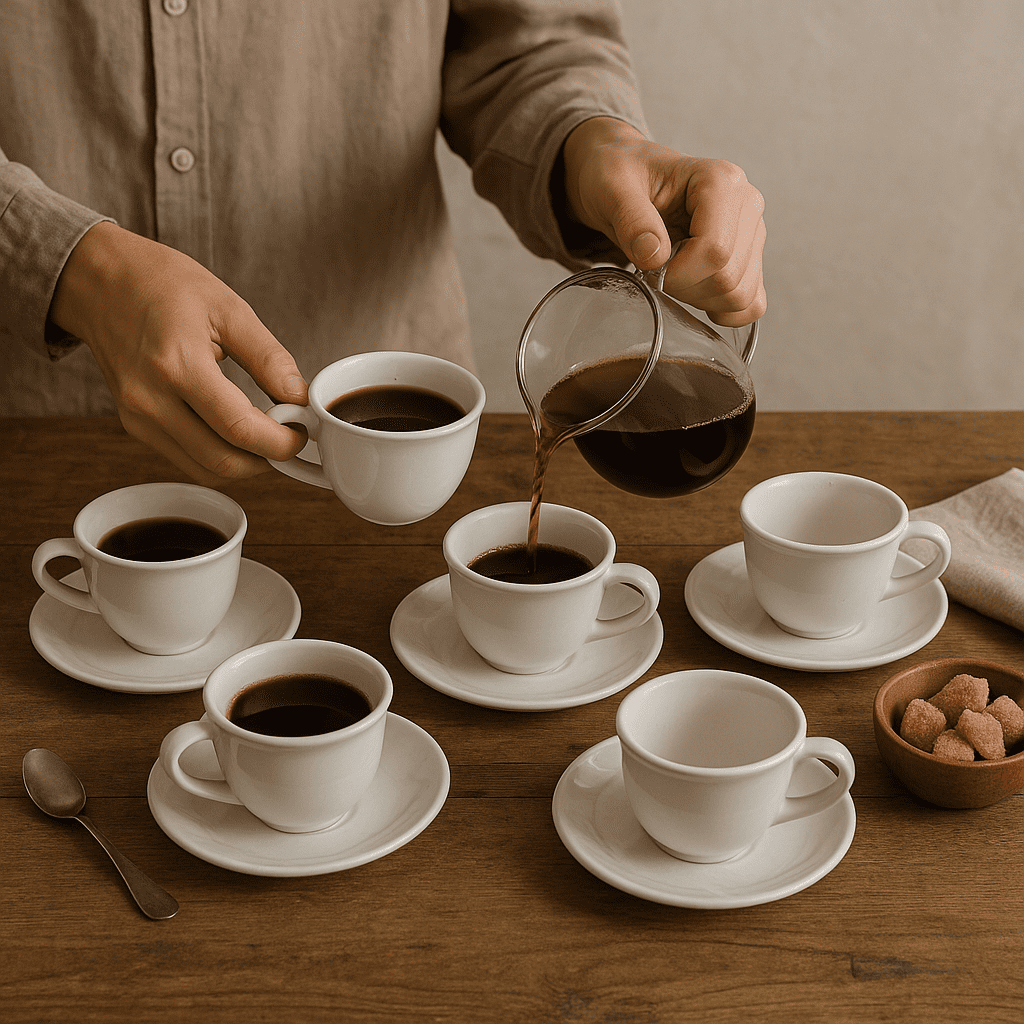 Xícaras de Chá e Café com Pires alidolado