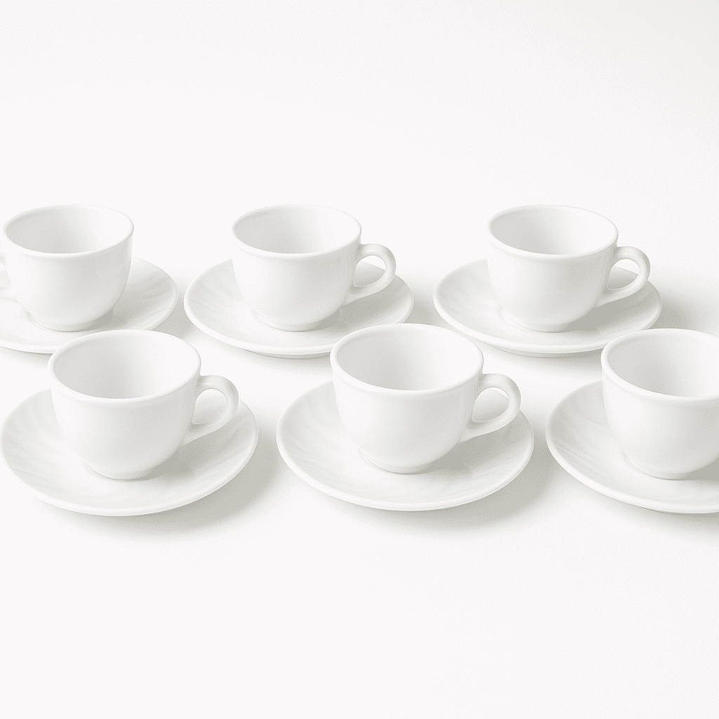 Xícaras de Chá e Café com Pires alidolado