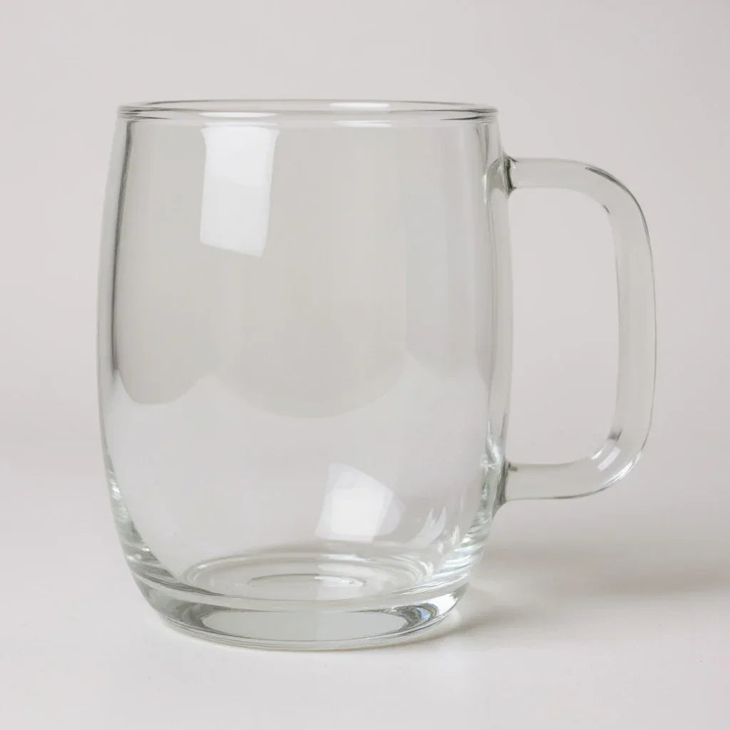 Caneca de Vidro Transparente com Alça