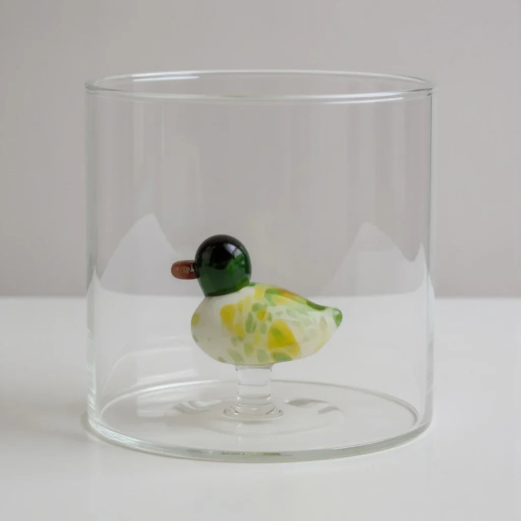 2 Copos de Vidro Criativo com Design Interno Variado – 380ml