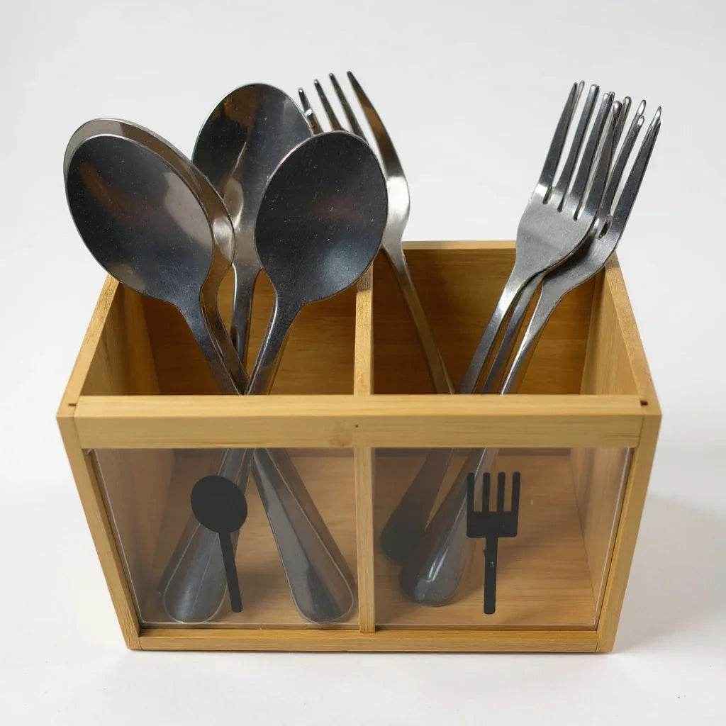 Porta Talheres de Madeira Compacto - Alidolado