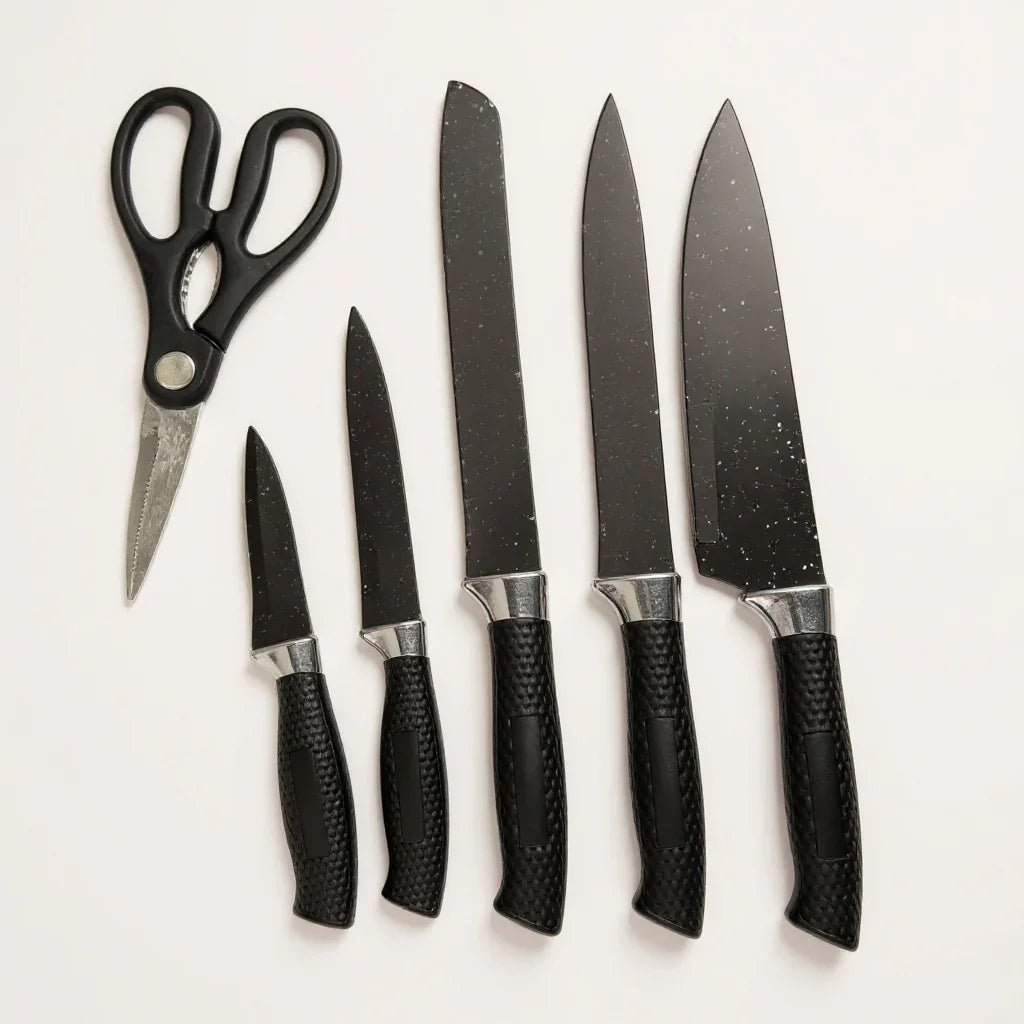 Kit de Facas com Tesoura 6 Peças