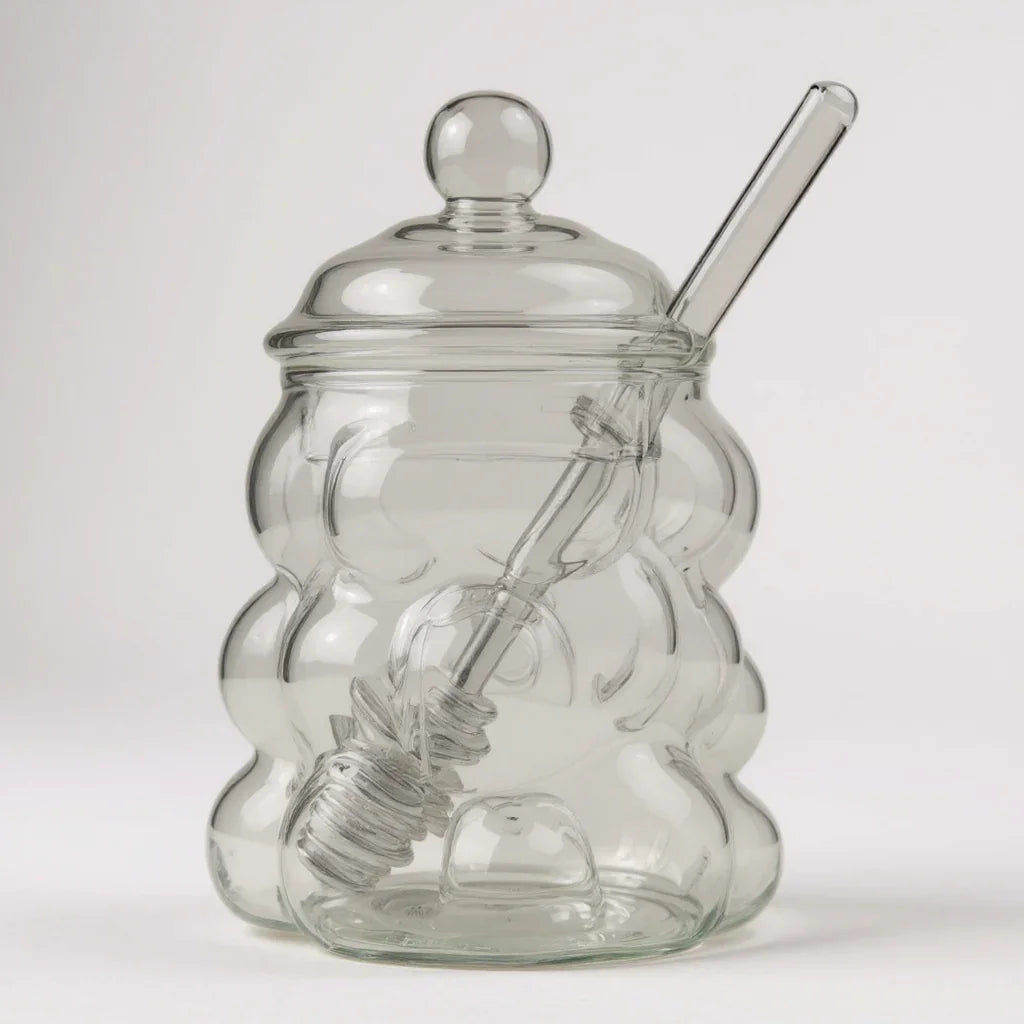 Meleira de Vidro com Colher – 480 ml