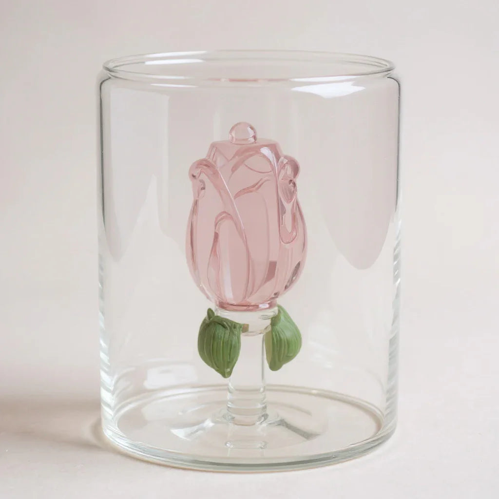 2 Copos de Vidro Criativo com Design Interno Variado – 380ml