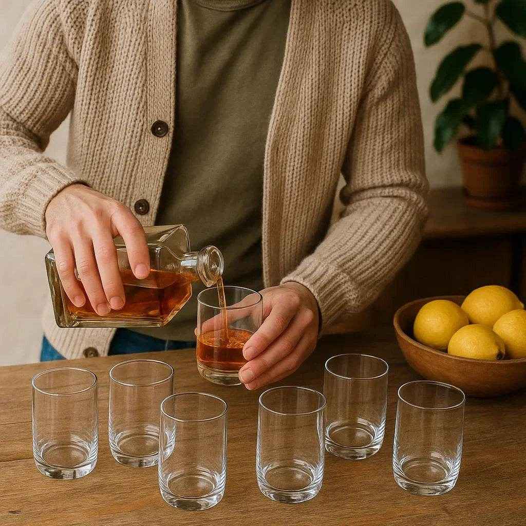 Conjunto de Copos de Vidro Modernos 230ml 6 Peças Alidolado