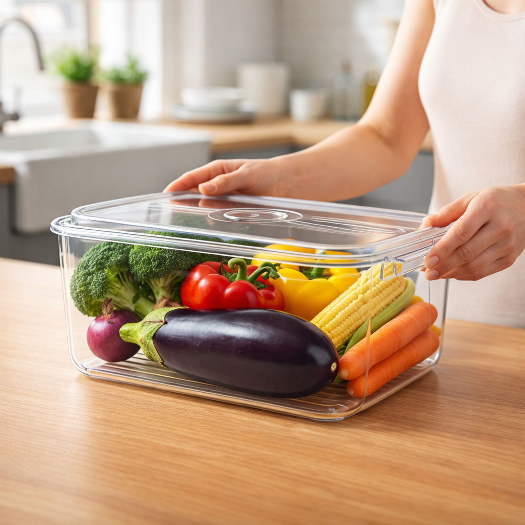 Caixa Organizadora de Carne com Tampa 32x15.5x14.5 cm  Composicao: Plastico Contagem: 1 unidade - QG9759