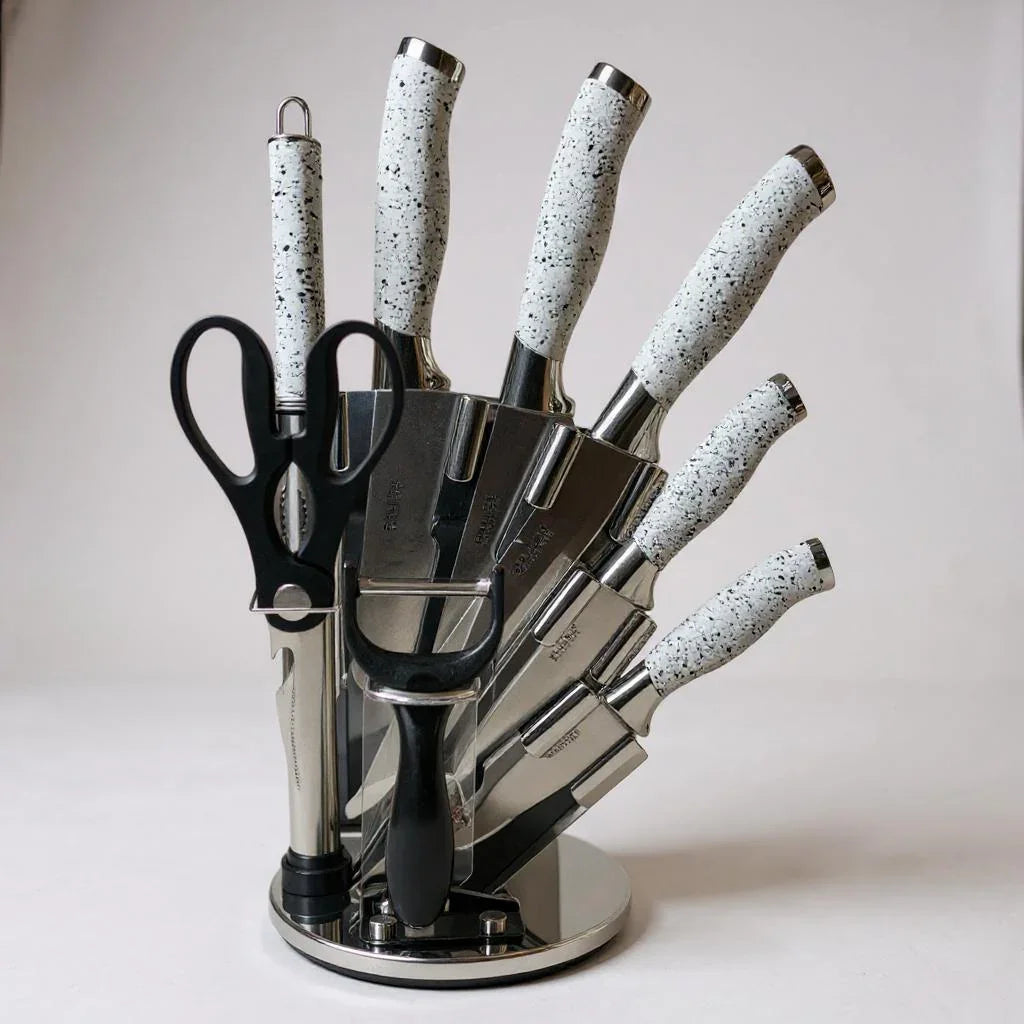 Faqueiro com Suporte Giratório e Design Moderno