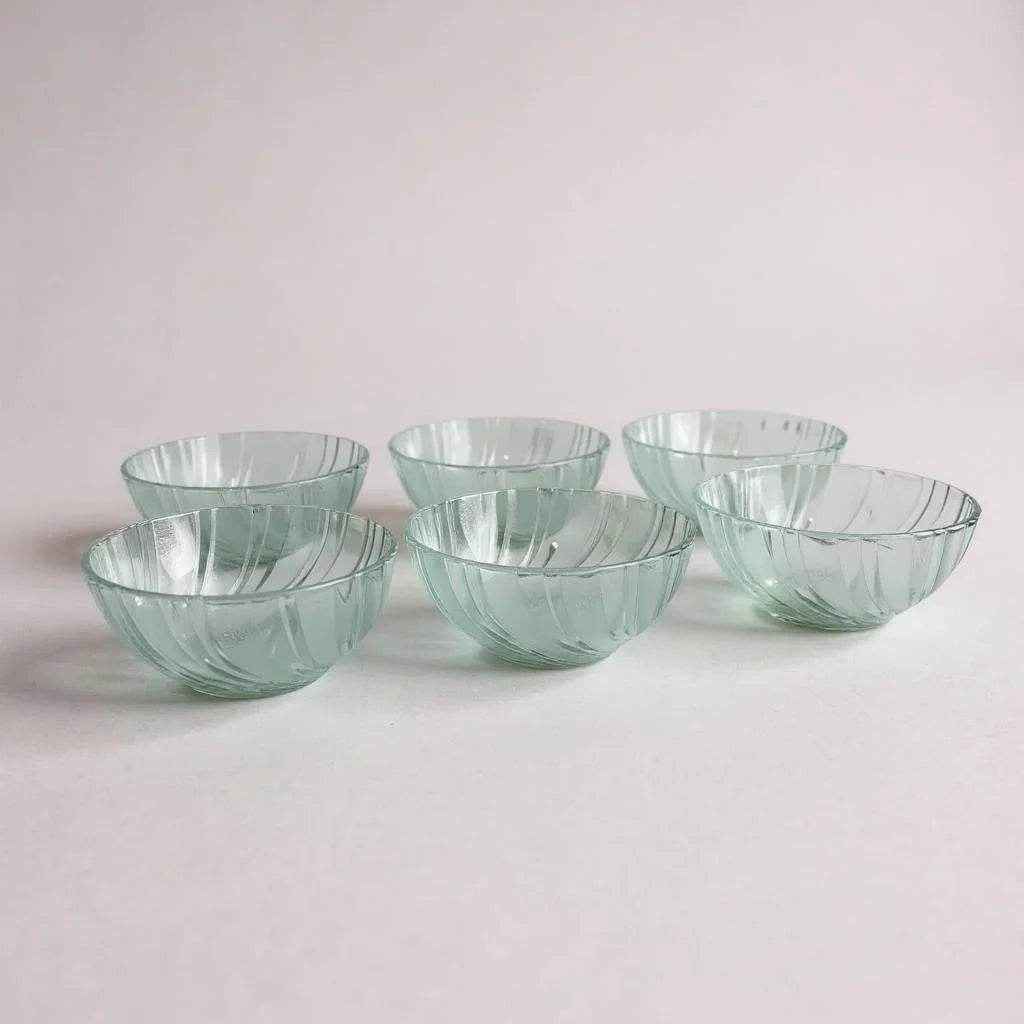 Kit de Tigelas de Vidro Transparente – 6 Peças Decorativas