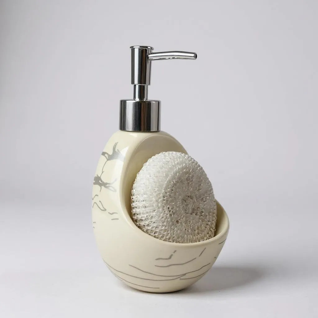 Dispenser de Sabonete em Cerâmica Elegante Alidolado
