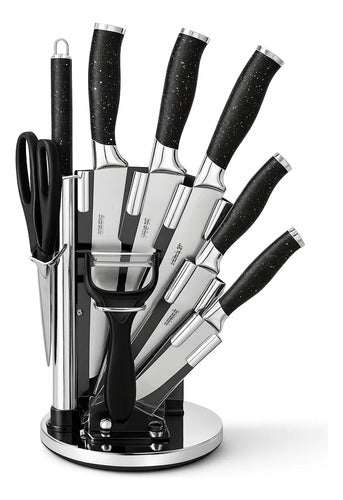 Faqueiro Profissional com Suporte Giratório Decorativo Alidolado