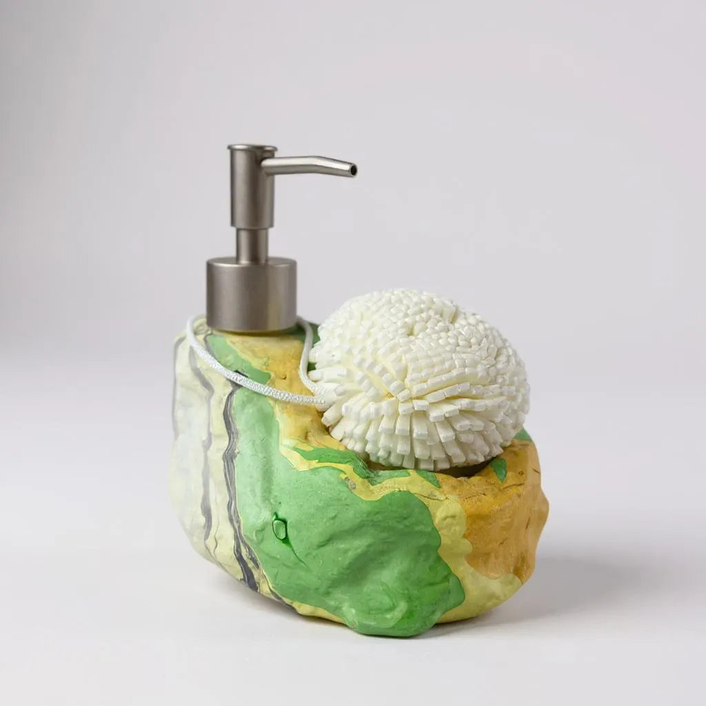 Dispenser de Sabonete Cerâmica Verde Alidolado