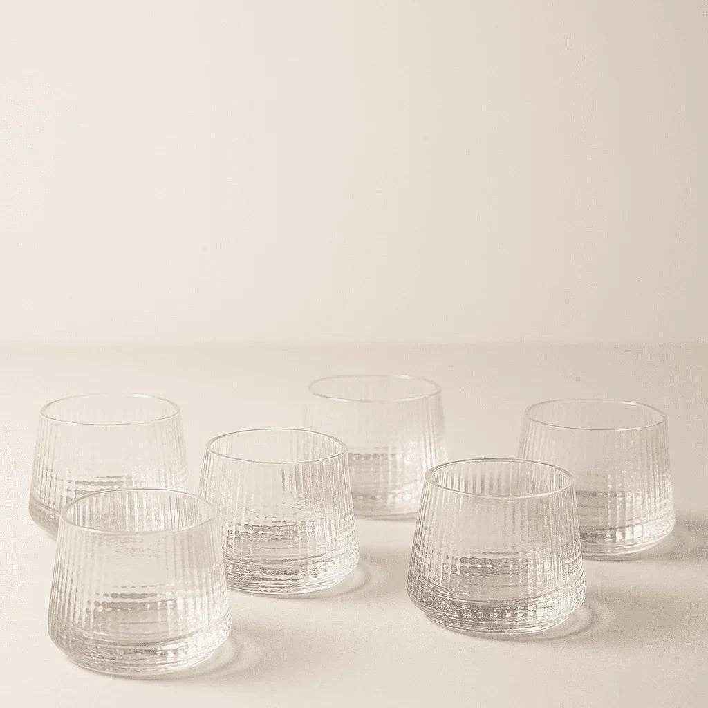 Conjunto de Copos Vidro Giratório 170ml 6 Peças Alidolado