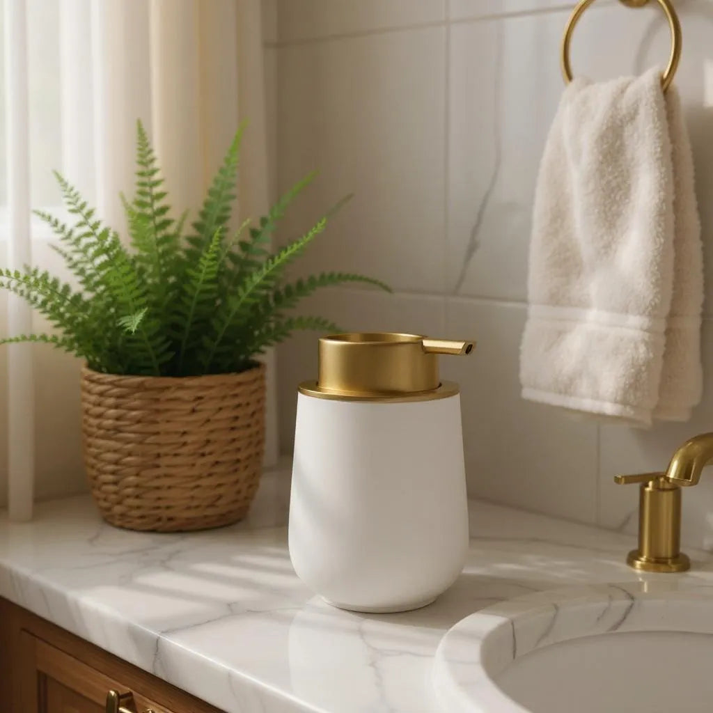 Dispenser de Cerâmica Branco Alidolado